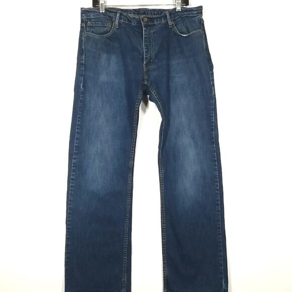 Levi’s 514 Jeans Men's Size 36/32 Slim Straight Leg 5 Pocket Denim Blue - Picture 1 of 9
